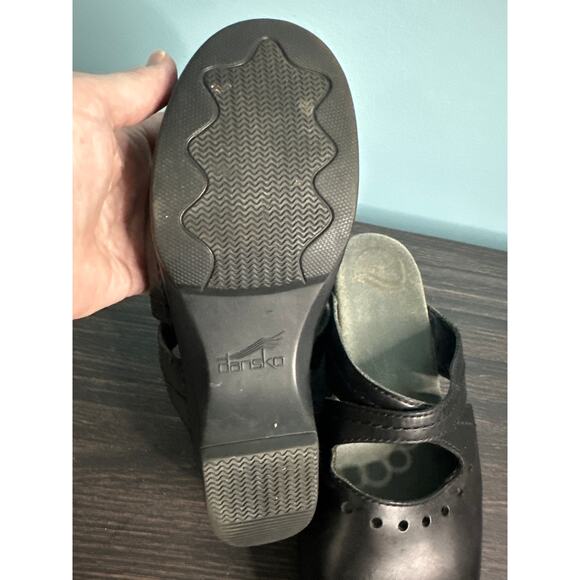 Dansko Women's clog black leather size 39 - Picture 4 of 8